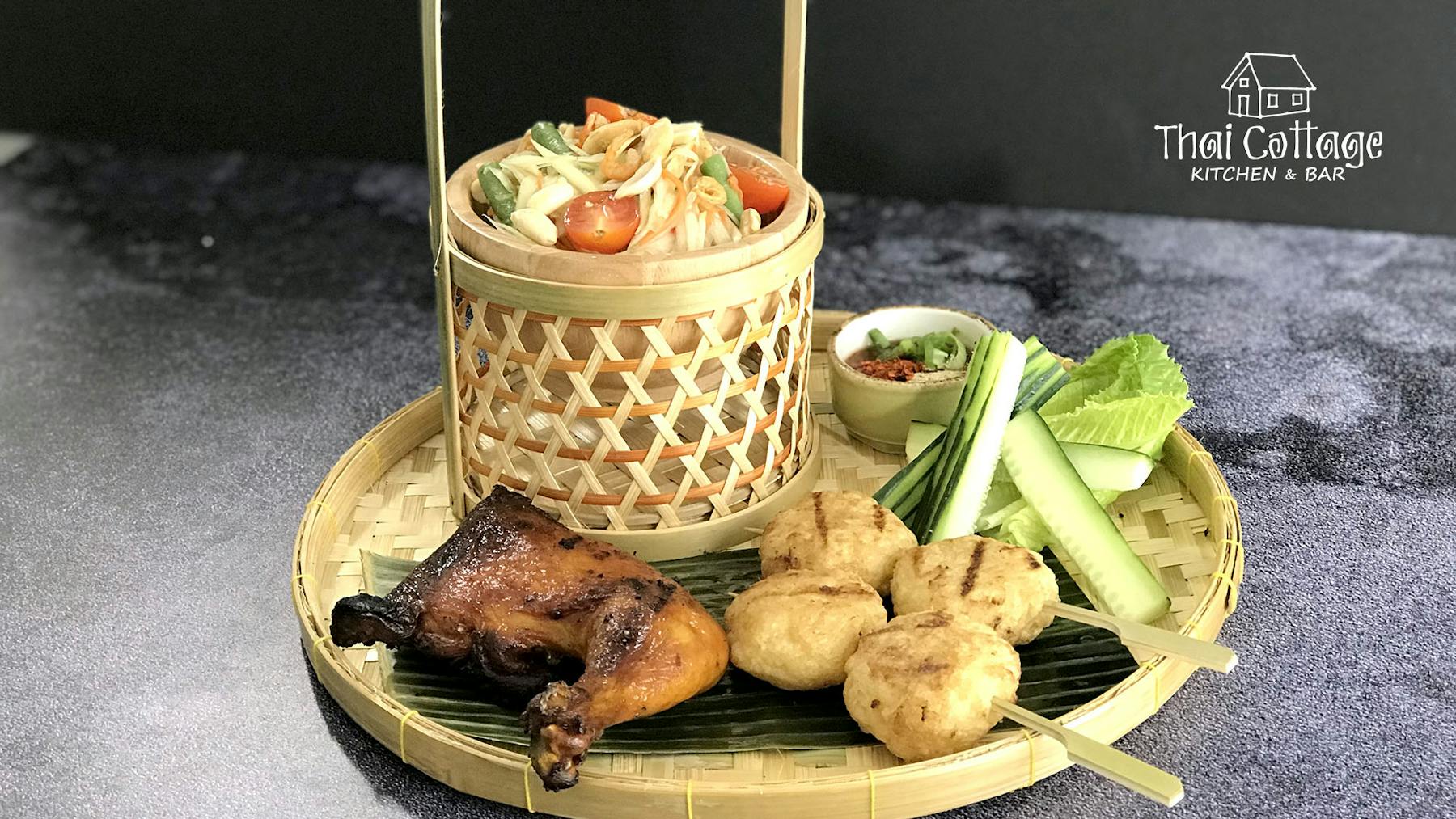 a plate of food on a table